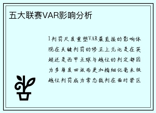 五大联赛VAR影响分析
